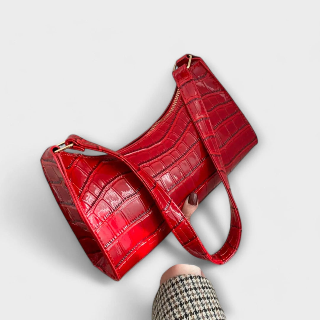 Shiny Leather Bag - Green