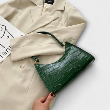 Shiny Leather Bag - Green