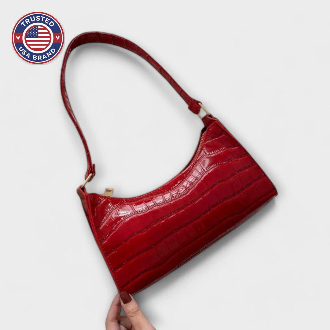 Shiny Leather Bag - Green