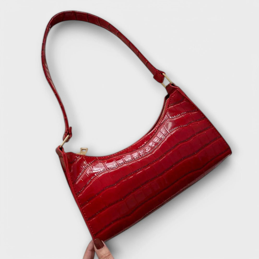 Shiny Leather Bag - Green