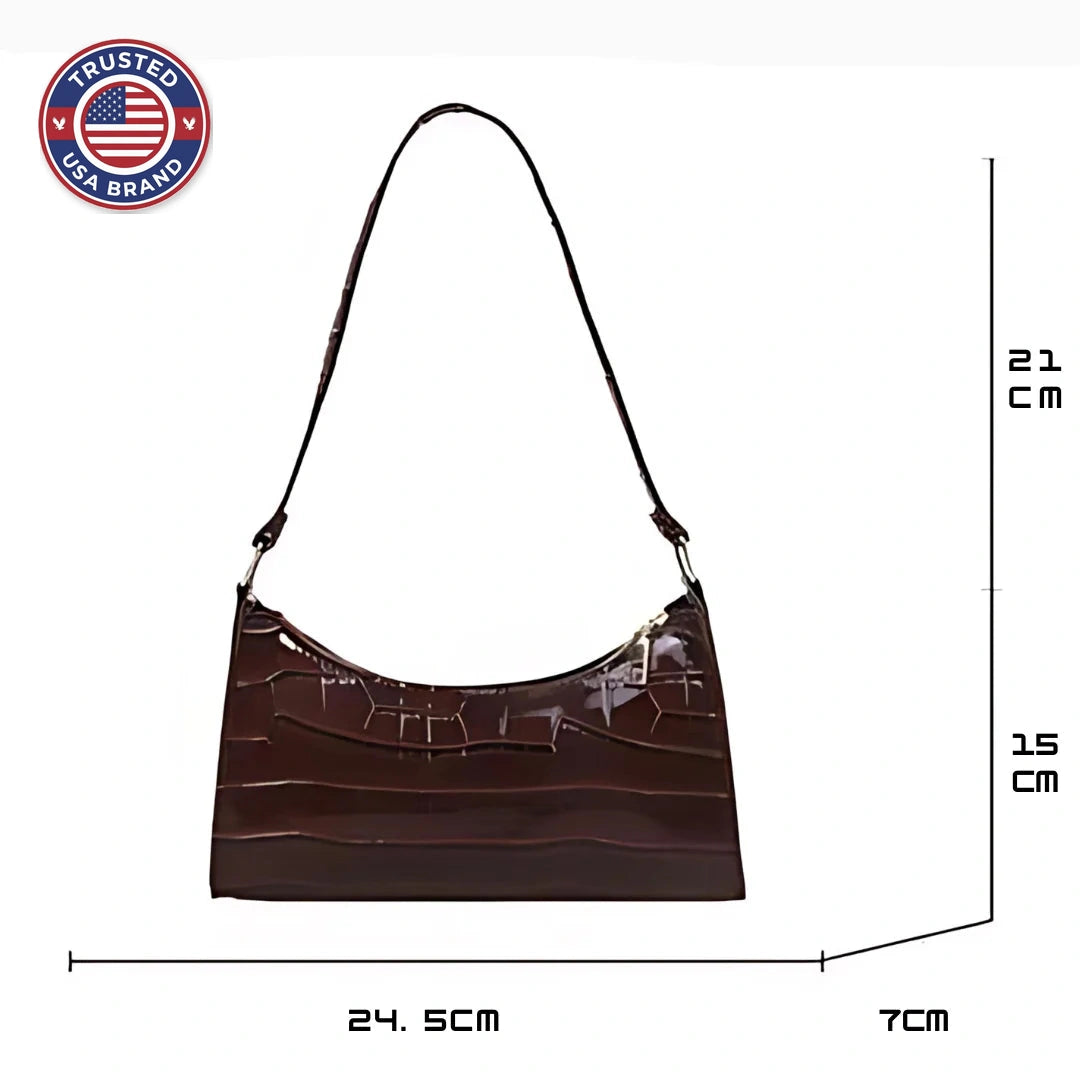 Shiny Leather Bag - Green