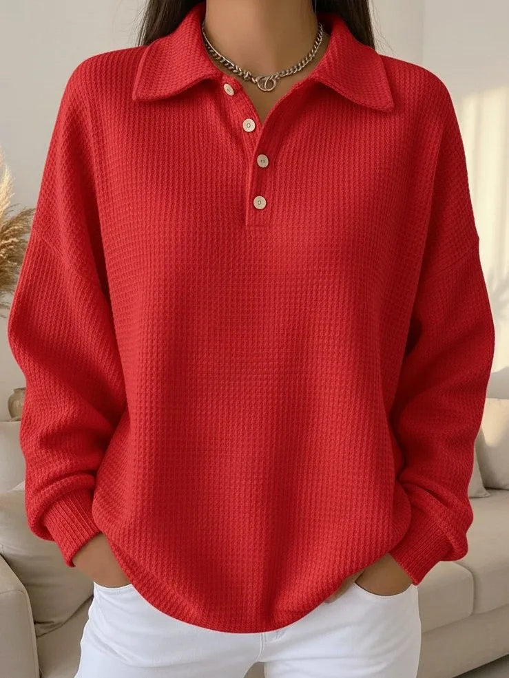 Textured Polo Winter Sweater