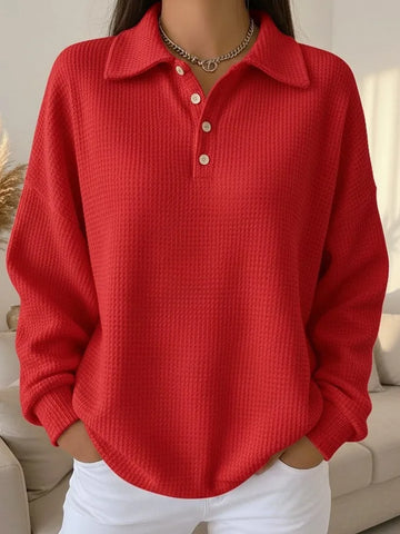 Textured Polo Winter Sweater