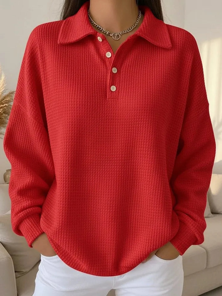 Textured Polo Winter Sweater