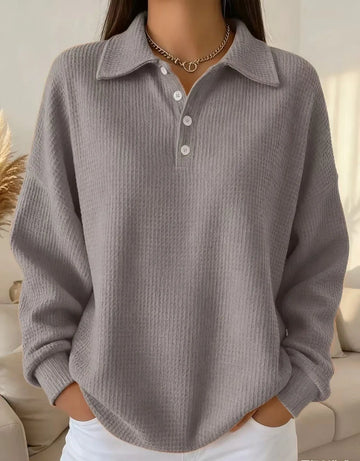 Textured Polo Winter Sweater