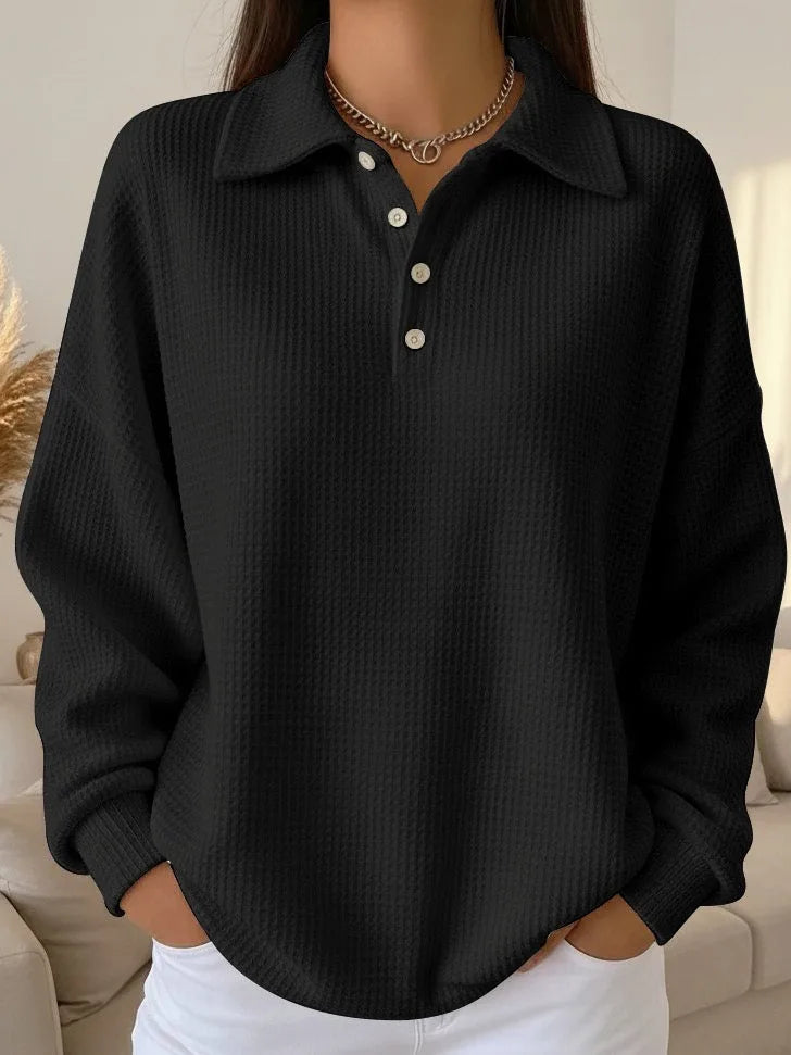Textured Polo Winter Sweater