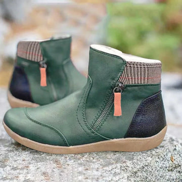 Winter Waterproof Boots Ankle Leather Zipper Women's
