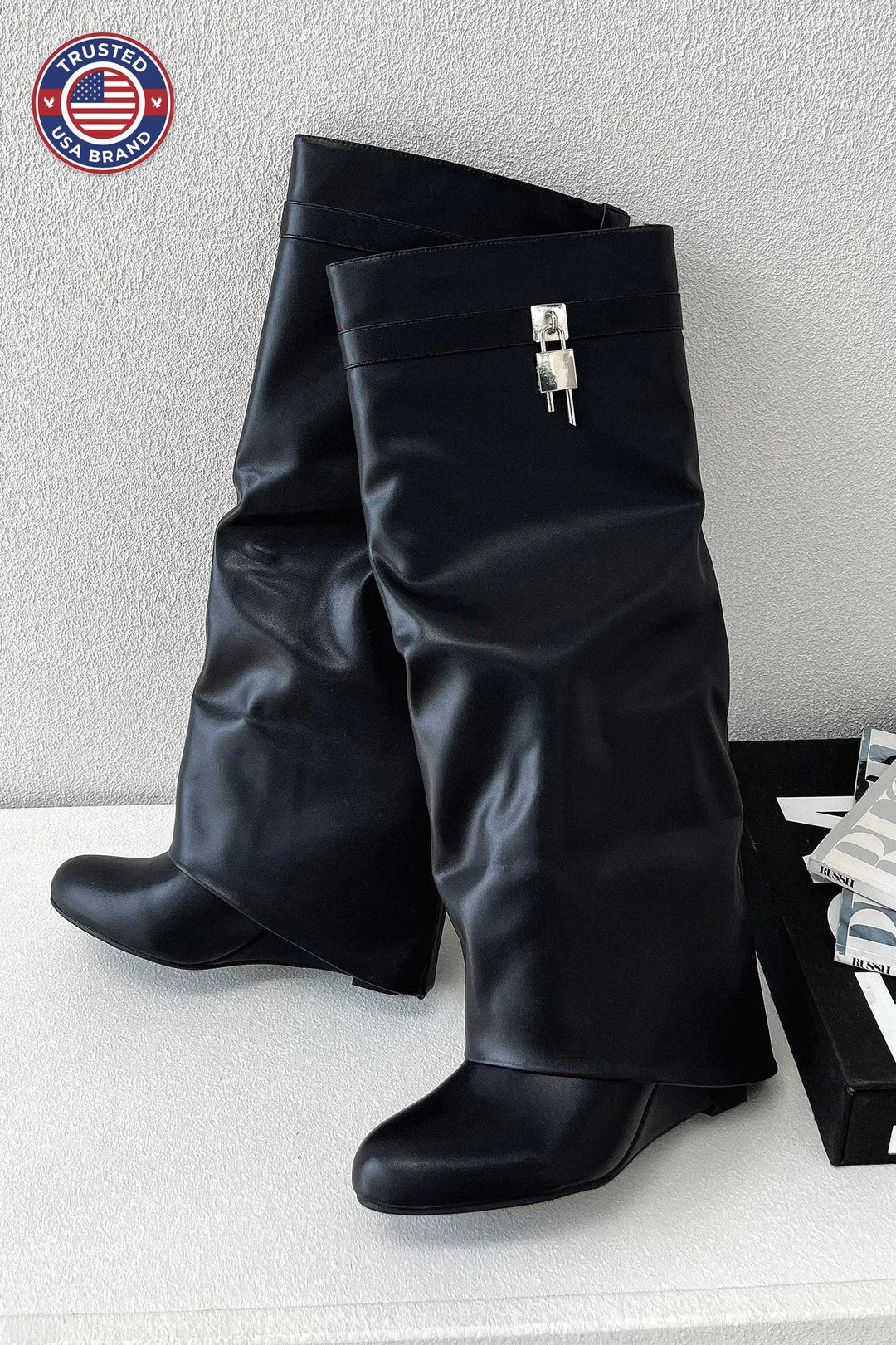 Women's Black Knee-High Winter Boots