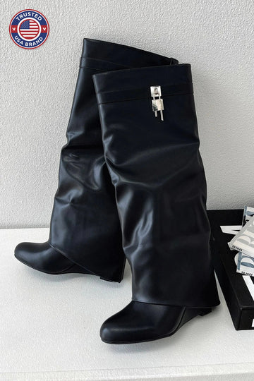 Women's Black Knee-High Winter Boots