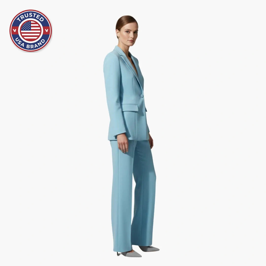 Women's Business Casual Winter Blazer Suit Set