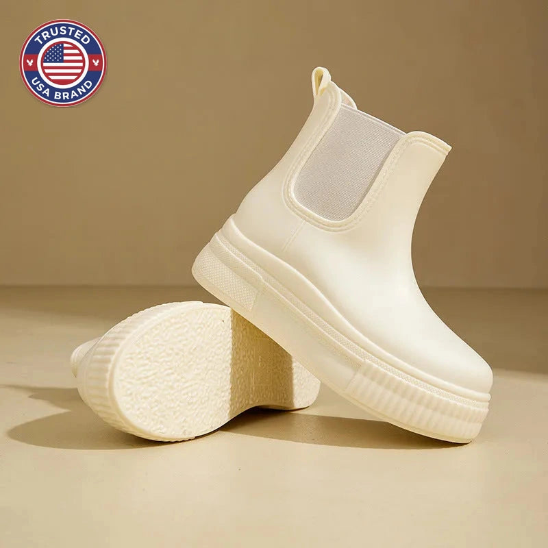 Women's winter chelsea boots with chunky platform sole