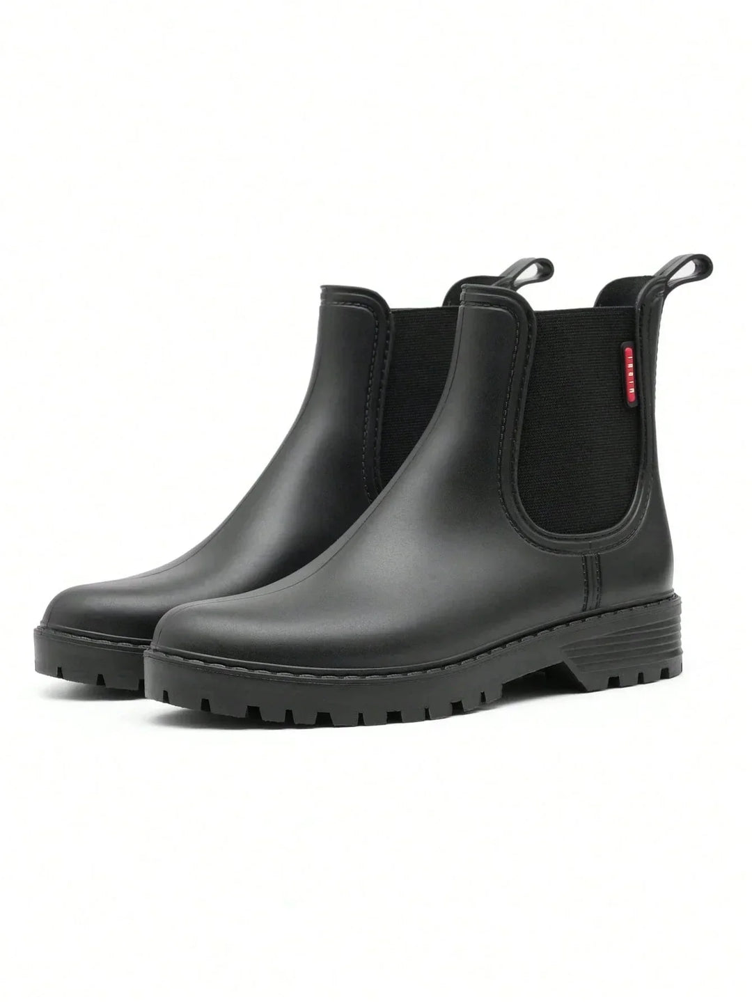 Women's winter chelsea boots with elastic side gussets