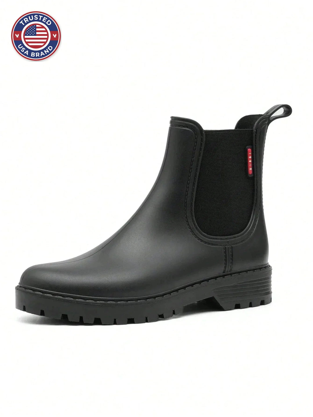 Women's winter chelsea boots with elastic side gussets