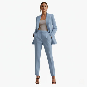 Women's Winter Double Breasted Blazer Suit Set