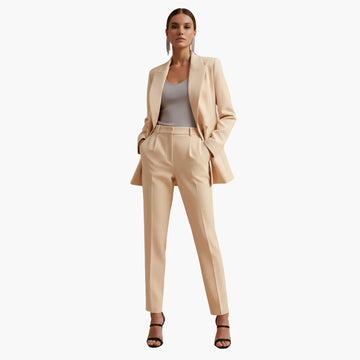 Women's Winter Double Breasted Blazer Suit Set