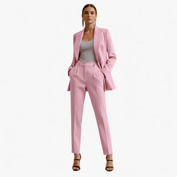 Women's Winter Double Breasted Blazer Suit Set