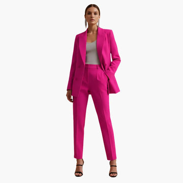 Women's Winter Double Breasted Blazer Suit Set