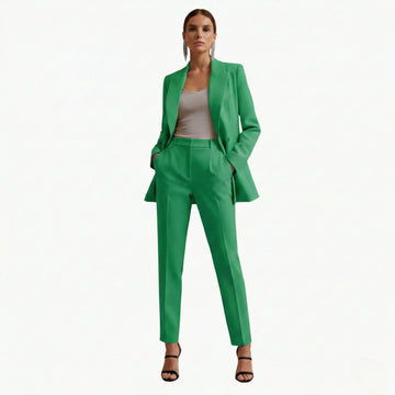 Women's Winter Double Breasted Blazer Suit Set