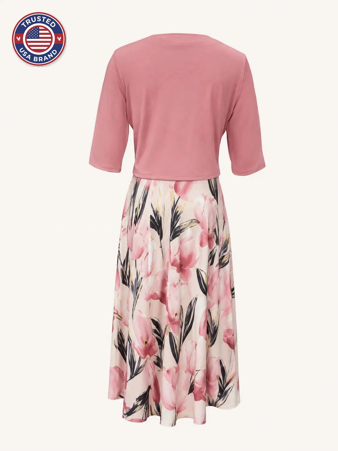 Women's Floral Winter Maxi Dress Set with Jacket
