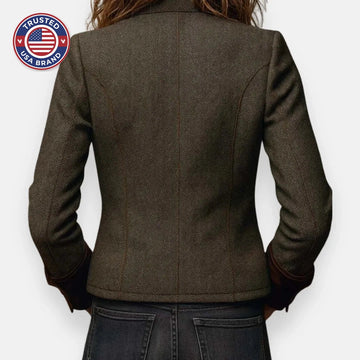 Women's Herringbone Long Sleeve Winter Jacket