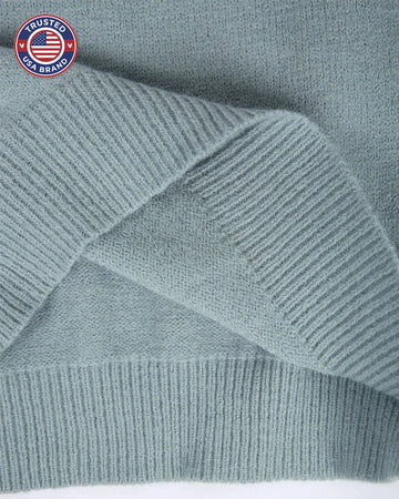 Women's knit crew neck winter fair isle sweater with yoke pattern