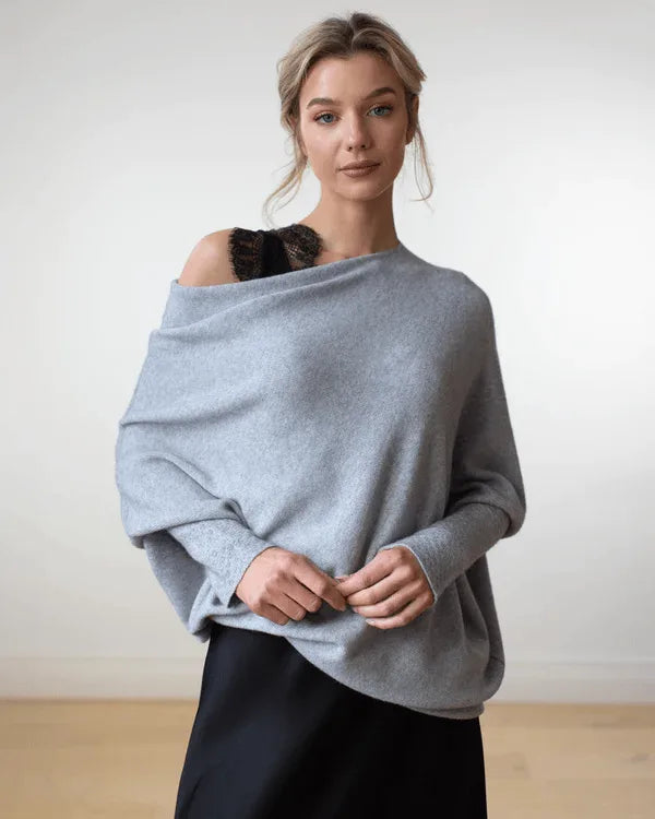 Women's Off Shoulder Long Sleeve Winter Sweater
