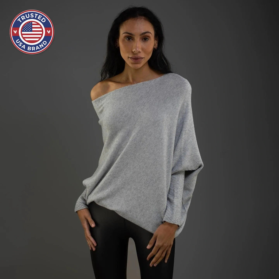 Women's Off Shoulder Long Sleeve Winter Sweater