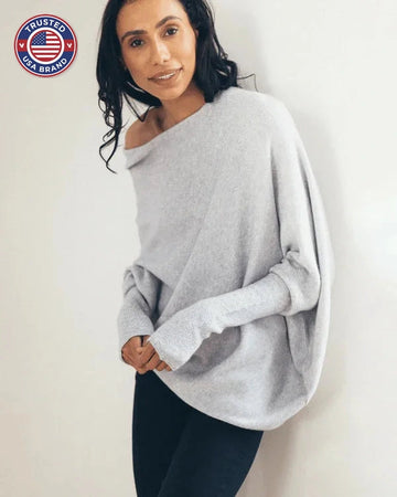 Women's Off Shoulder Long Sleeve Winter Sweater