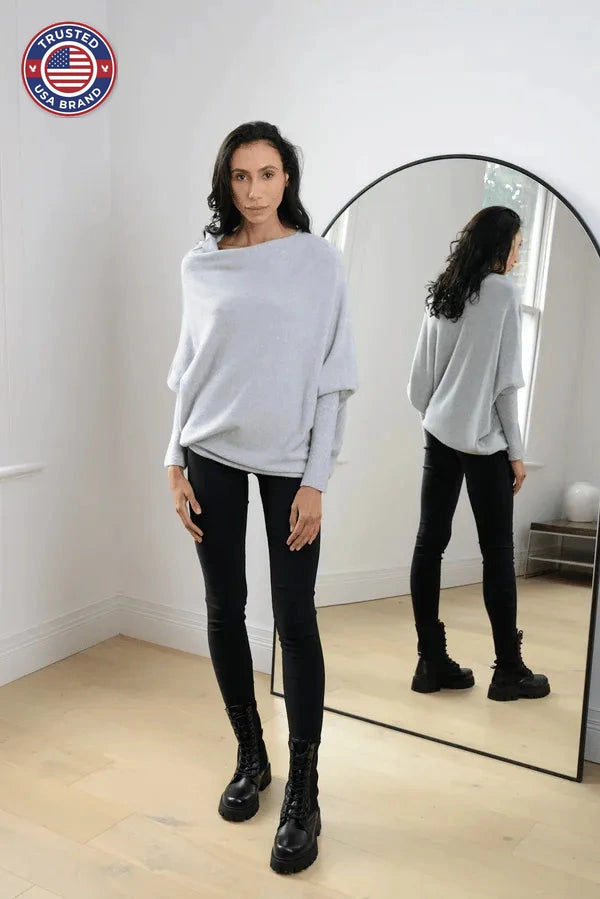 Women's Off Shoulder Long Sleeve Winter Sweater
