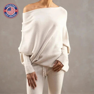 Women's Off Shoulder Long Sleeve Winter Sweater