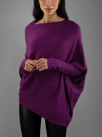 Women's Off Shoulder Long Sleeve Winter Sweater