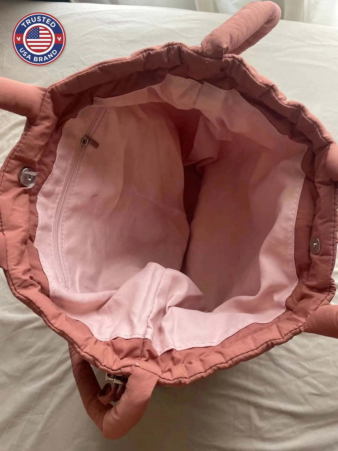 Women's Quilted Puffer Tote Winter Bag