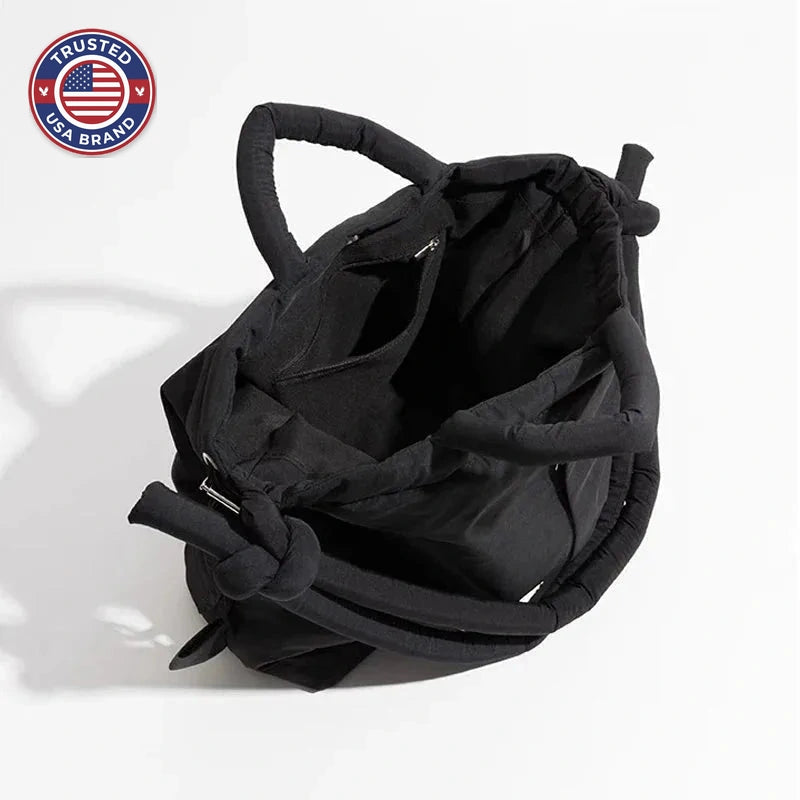 Women's Quilted Puffer Tote Winter Bag