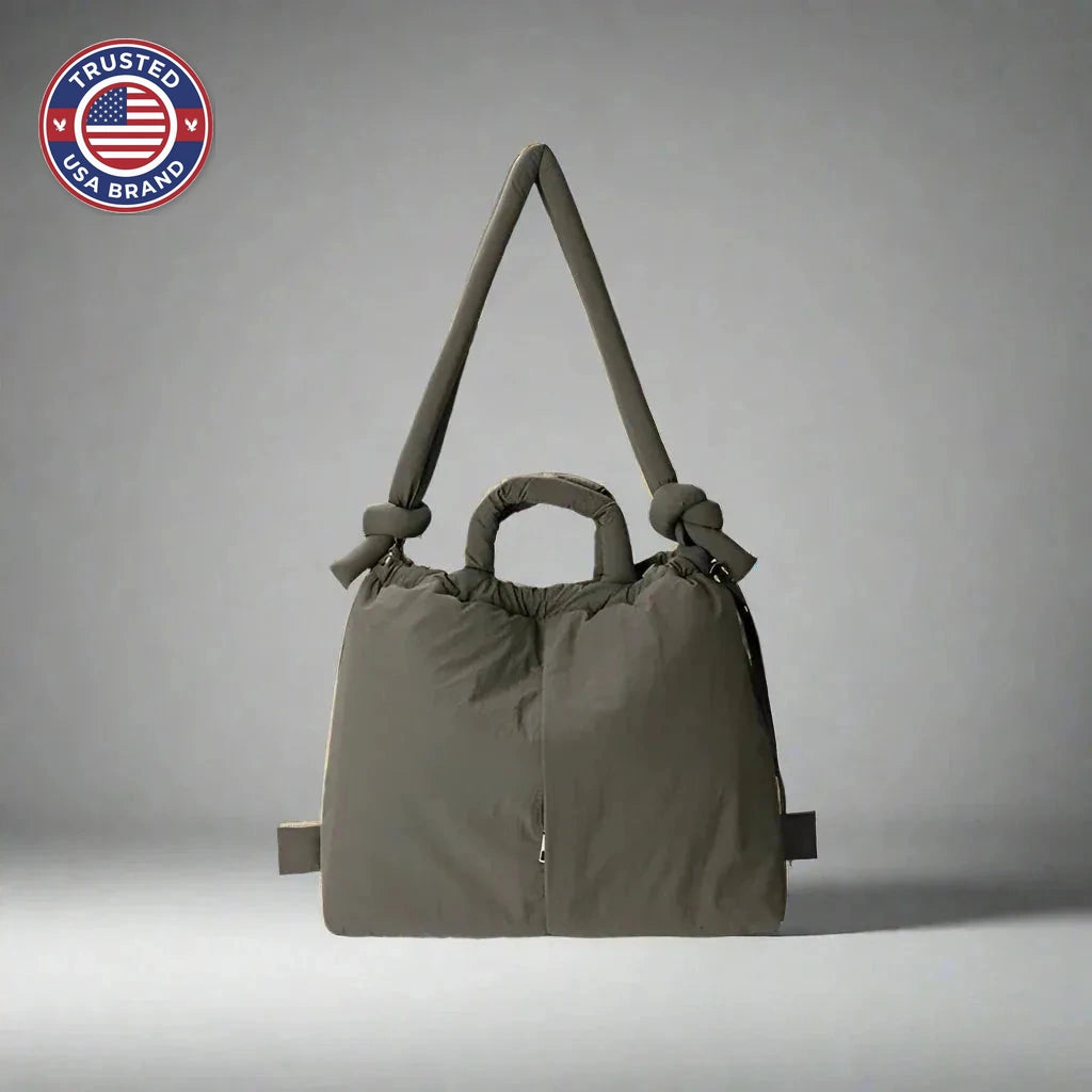 Women's Quilted Puffer Tote Winter Bag