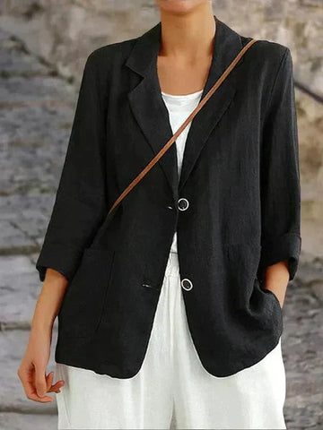 Women's Relaxed Two Button Winter Blazer