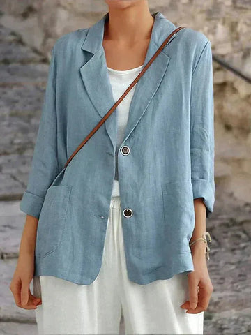 Women's Relaxed Two Button Winter Blazer