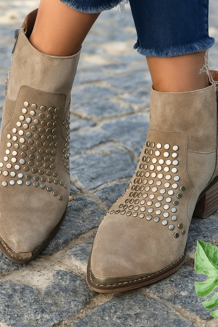 Women's Studded Ankle Winter Boots