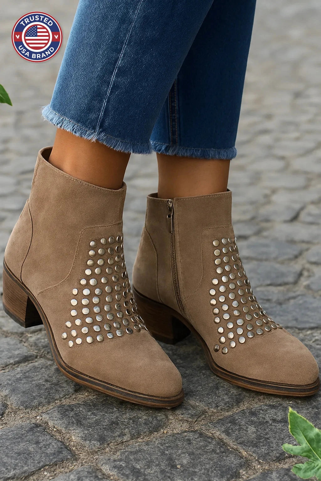 Women's Studded Ankle Winter Boots