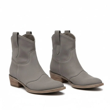 Women's suede ankle western winter boots