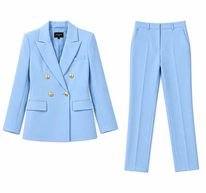 Women's Two Piece Winter Blazer Suit Set
