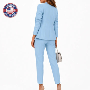 Women's Two Piece Winter Blazer Suit Set