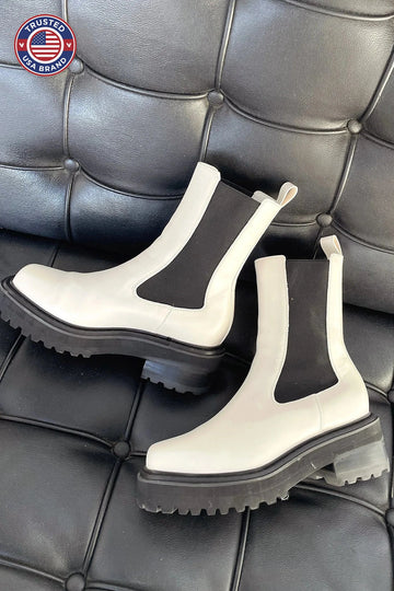Women's Two-Tone Ankle Winter Boots