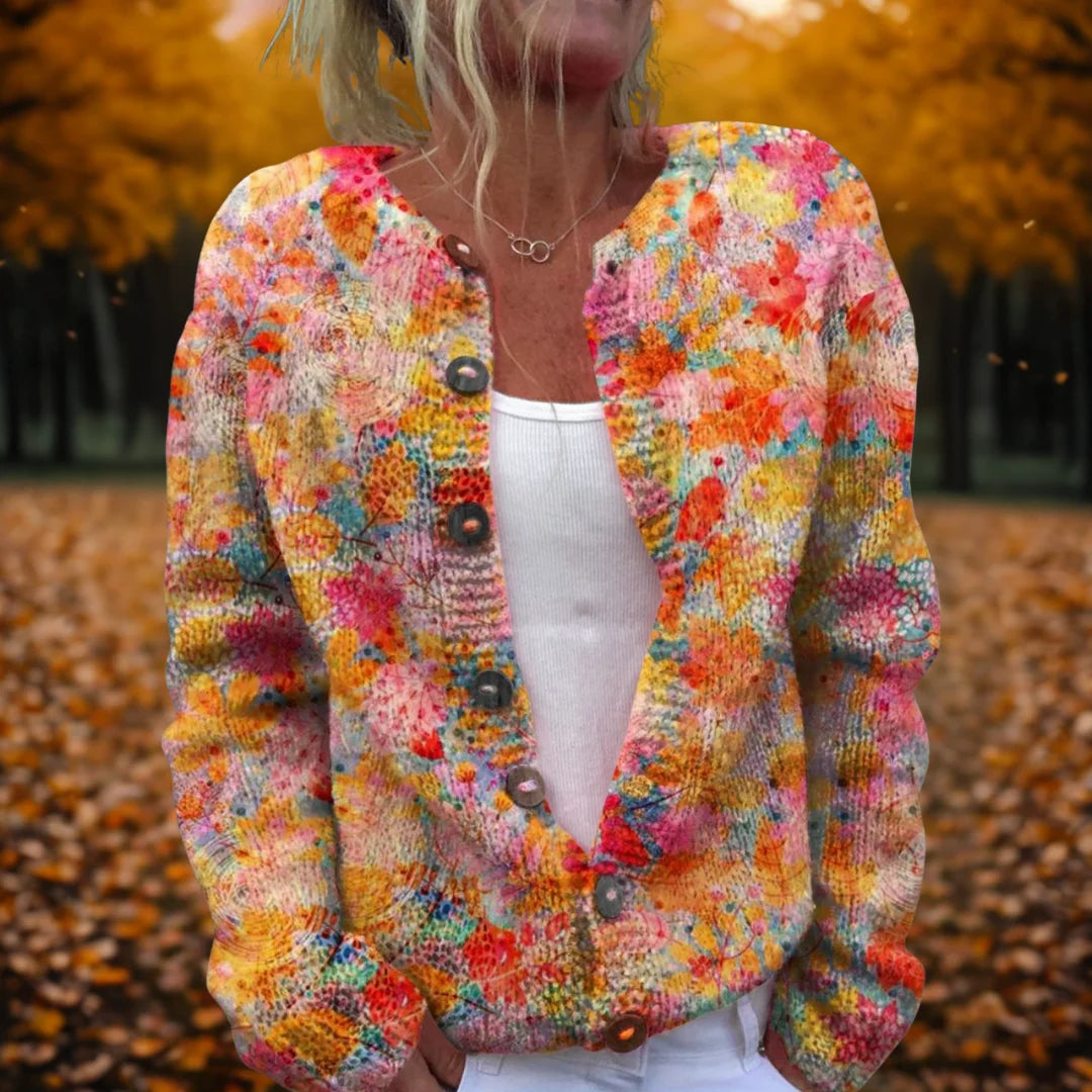 Floral Print Cardigan - Multicolour