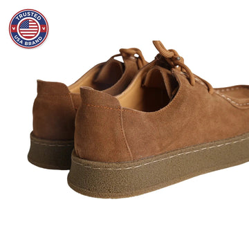 High-Quality Suede Elegant Shoes - Caramel