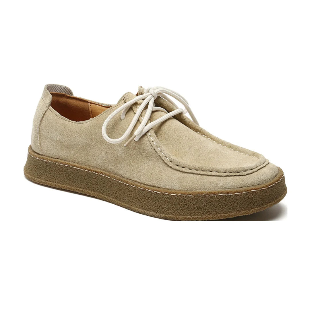 High-Quality Suede Elegant Shoes - Caramel