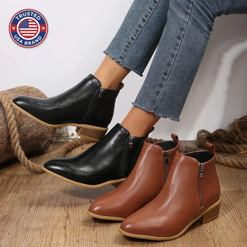 Orthopedic Comfort Ankle Boots - Black