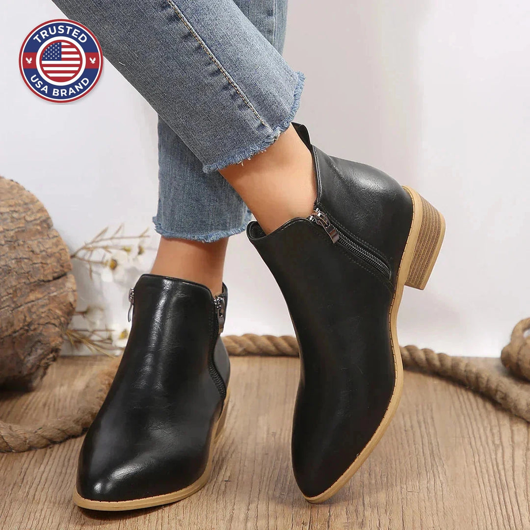 Orthopedic Comfort Ankle Boots - Black