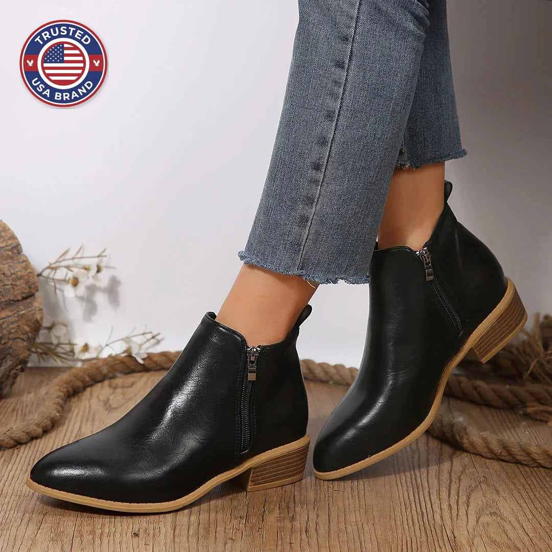 Orthopedic Comfort Ankle Boots - Black