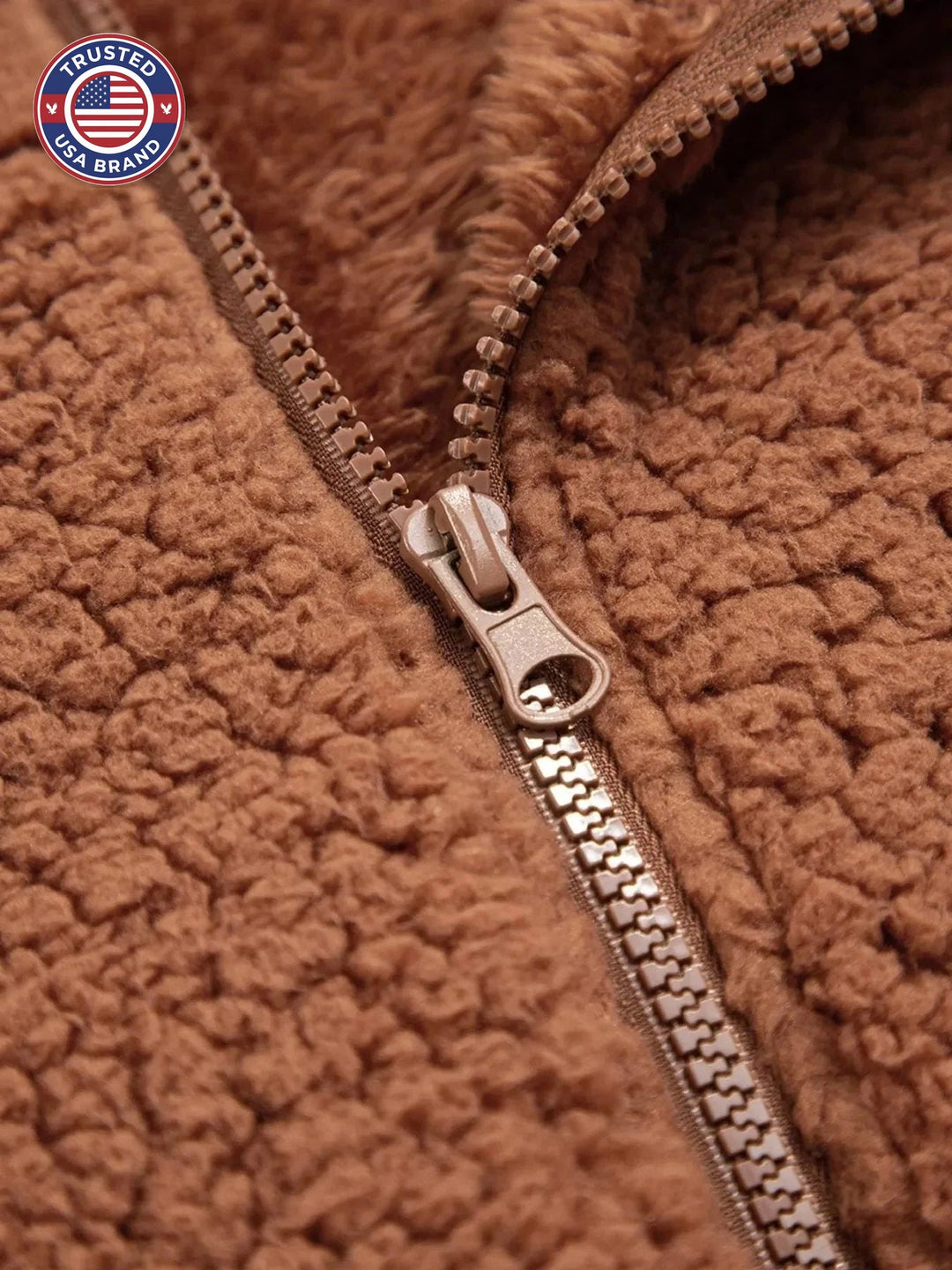 Women's fleece oversized zip-up winter jacket