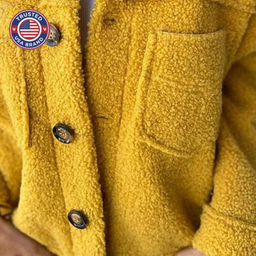 Women's quilted winter puffer jacket, button-down with chest pockets